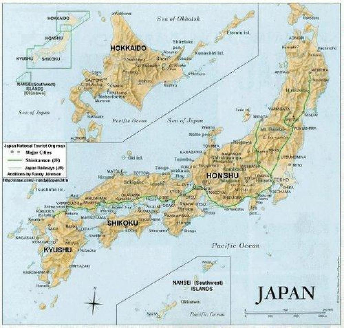 carte détaillée du japon