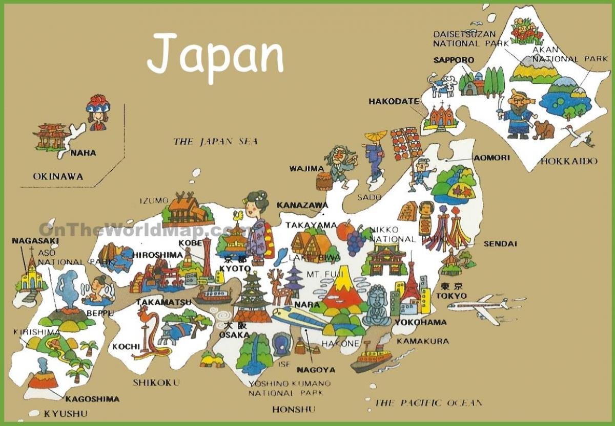 carte touristique du japon