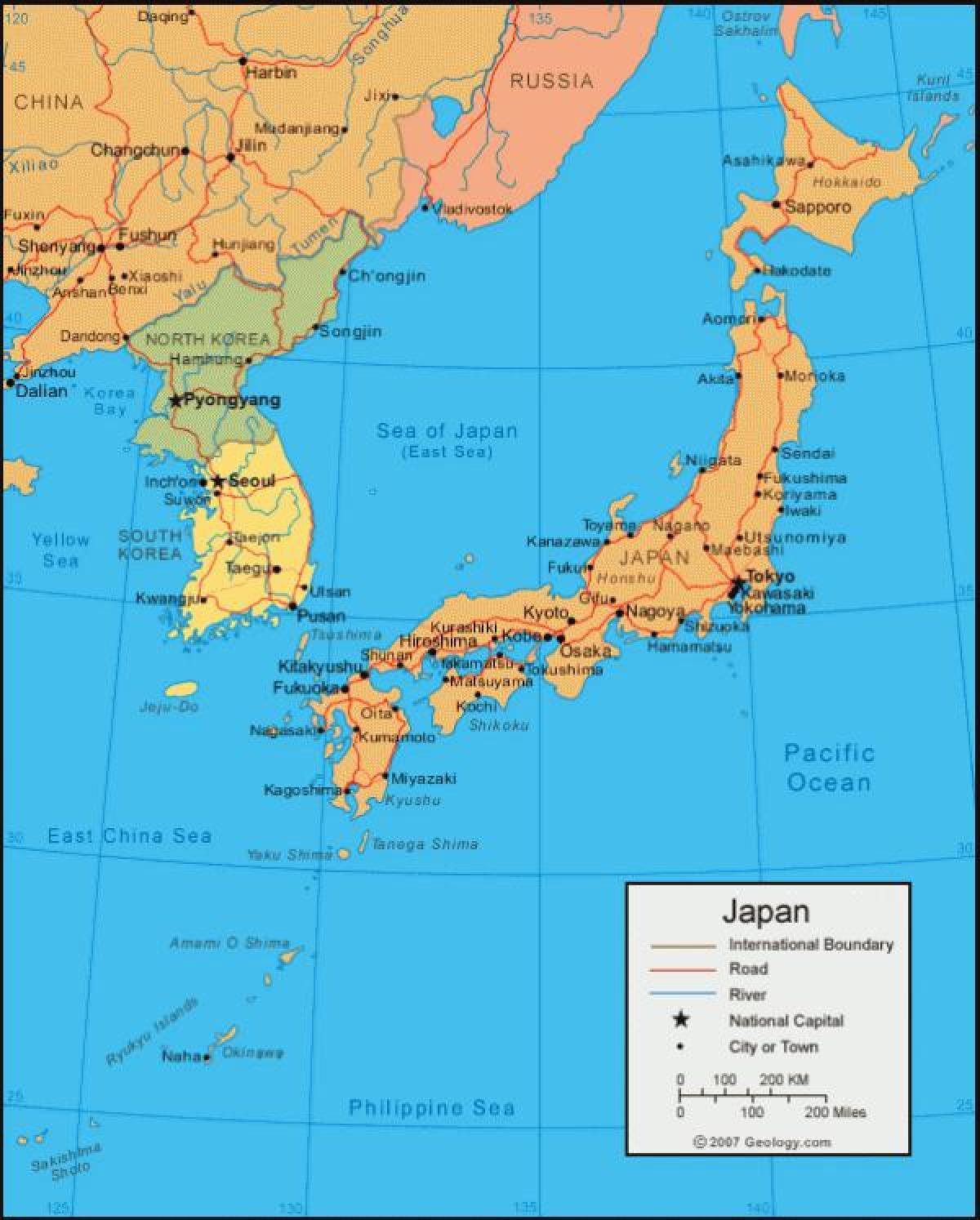 carte de l'ancien japon