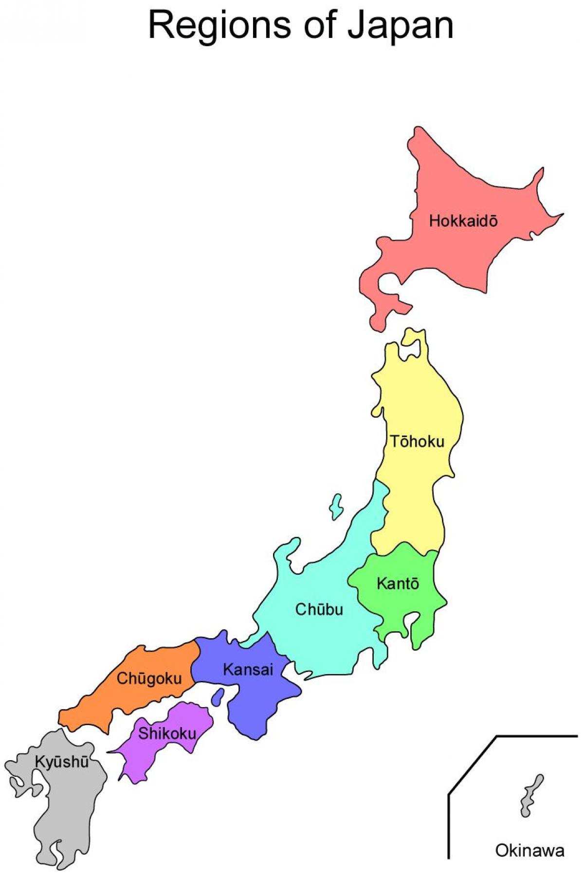 carte du japon region