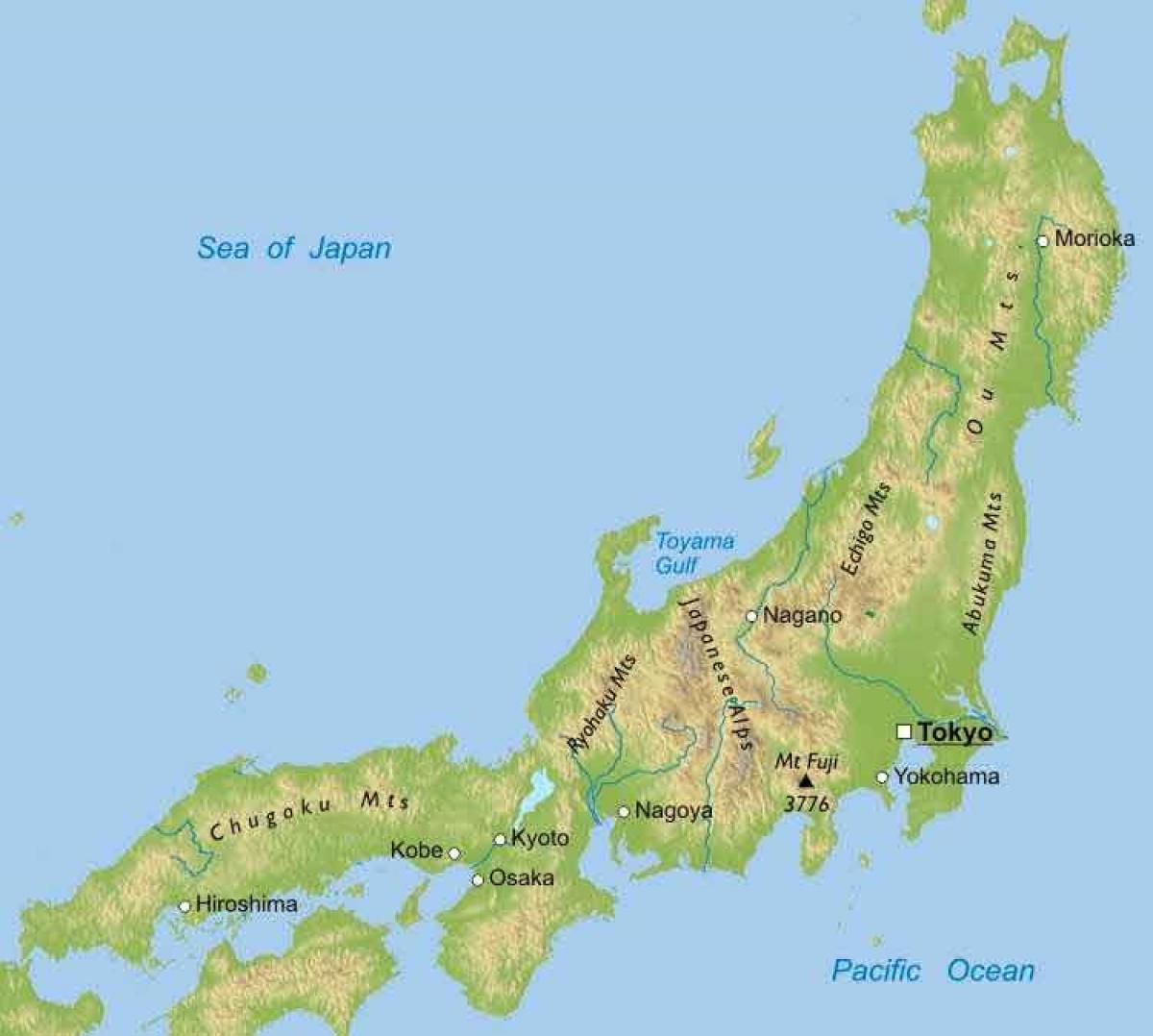carte de montagne au japon