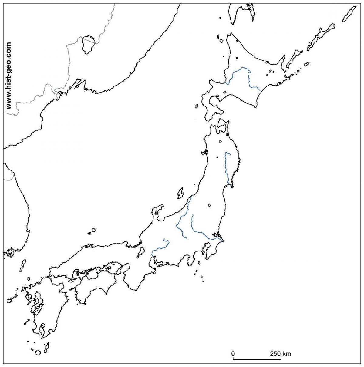 le japon rivières carte