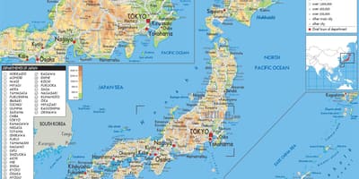 Carte du japon géographique