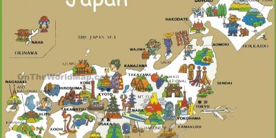 Carte touristique du japon