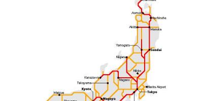 Carte ferroviaire du japon