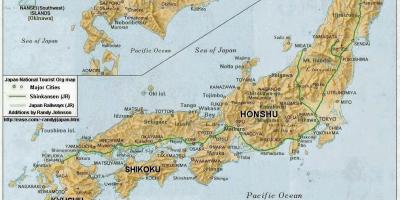 La carte topographique japon