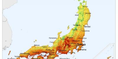 Carte du japon soleil