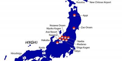 Carte du japon stations de ski