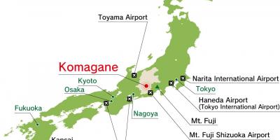 Le japon de la carte des aéroports