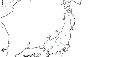 Le japon rivières carte